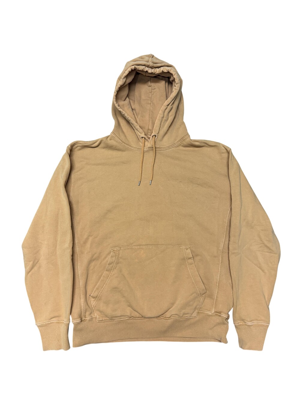 J.Crew Hoodie Sweatshirt Mens Medium Brown French Terry Garment Dyed Pullover
